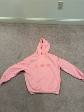Pink Shell Motif Hoodie